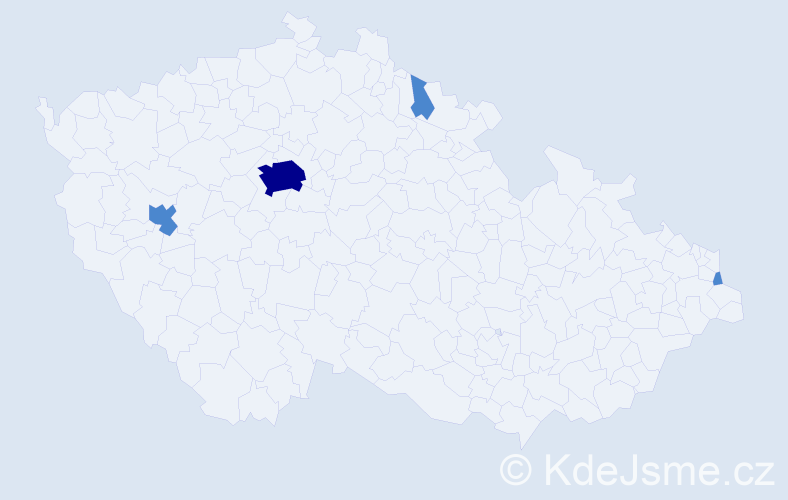 Jméno: 'Cvetanka', počet výskytů 6 v celé ČR