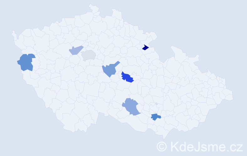 Jméno: 'Viet Linh', počet výskytů 9 v celé ČR