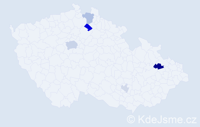 Jméno: 'Gergely', počet výskytů 8 v celé ČR
