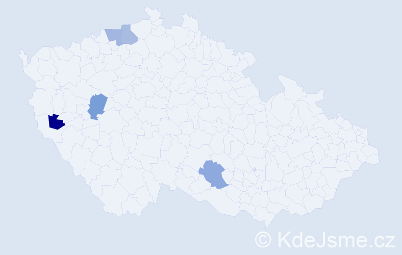 Jméno: 'Cong Chinh', počet výskytů 5 v celé ČR