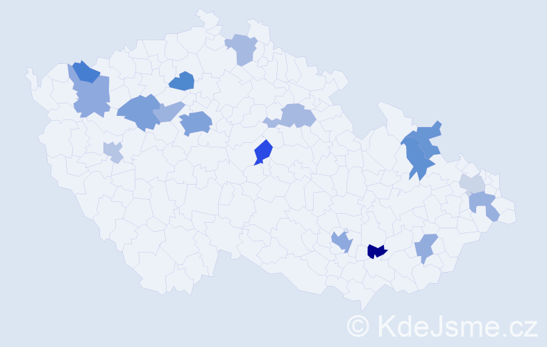 Jméno: 'Alessio', počet výskytů 29 v celé ČR