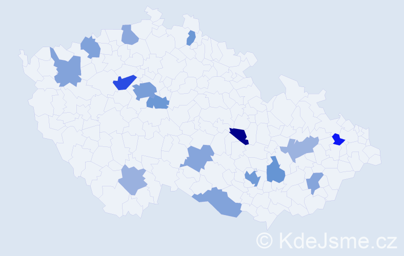 Jméno: 'Timur', počet výskytů 30 v celé ČR