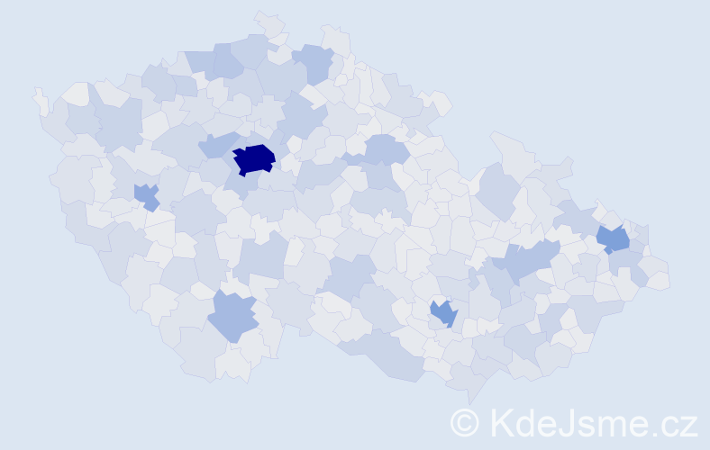 Jméno: 'Jiřina', počet výskytů 58393 v celé ČR