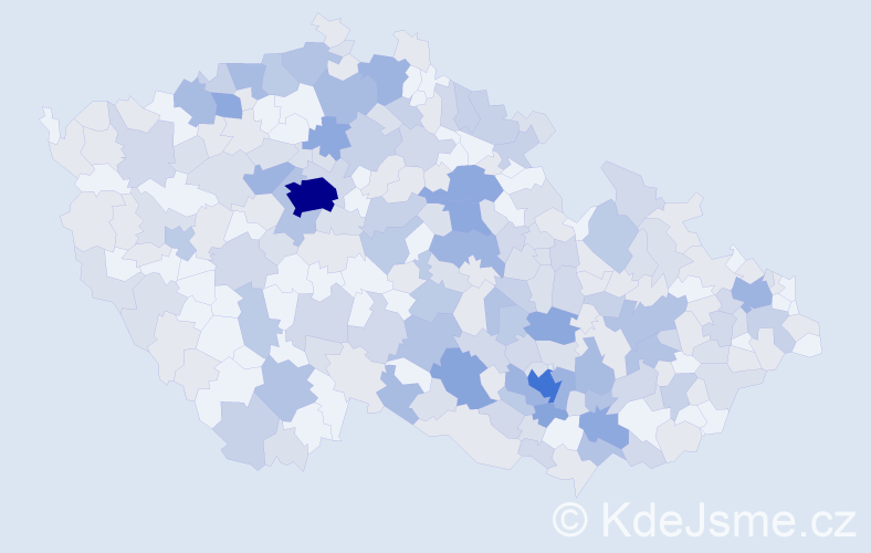 Jméno: 'Blahoslav', počet výskytů 555 v celé ČR