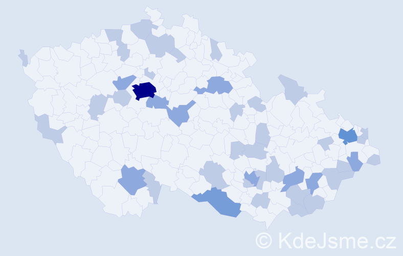 Jméno: 'Jeremiáš', počet výskytů 66 v celé ČR