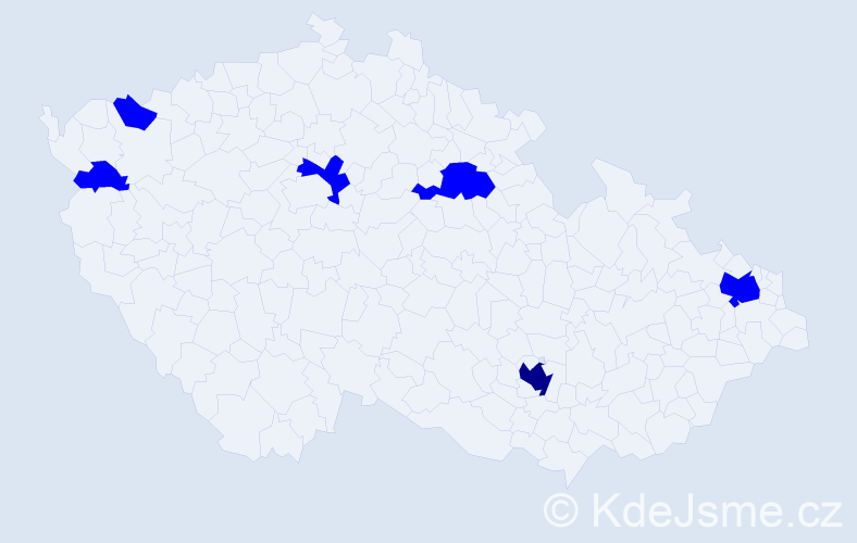 Jméno: 'Irenea', počet výskytů 7 v celé ČR