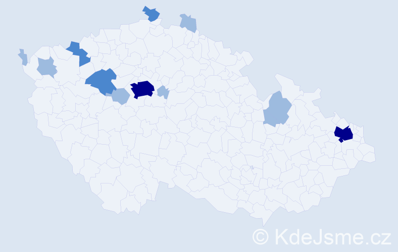 Jméno: 'Van Thu', počet výskytů 21 v celé ČR
