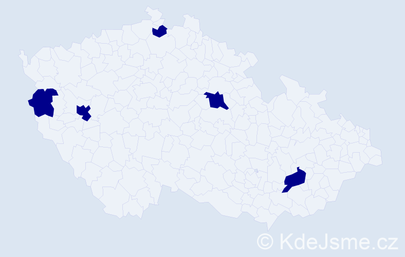 Jméno: 'Hai Ninh', počet výskytů 5 v celé ČR