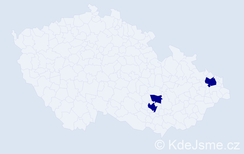 Jméno: 'Romualdo', počet výskytů 3 v celé ČR