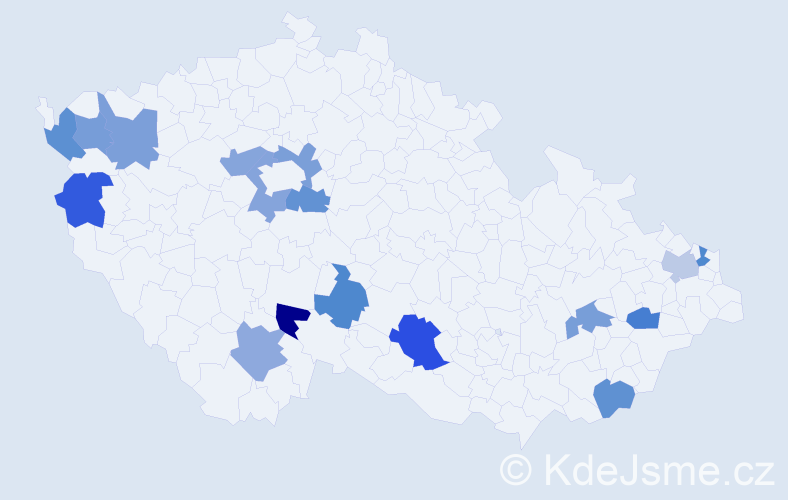 Jméno: 'Lajla', počet výskytů 18 v celé ČR