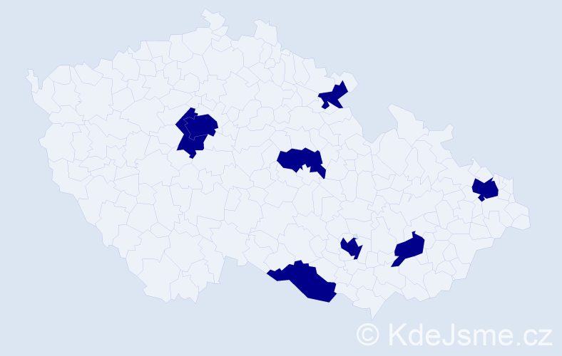 Jméno: 'Dária', počet výskytů 8 v celé ČR