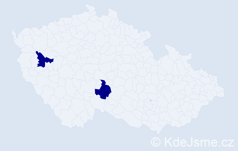 Jméno: 'Elena Ema', počet výskytů 2 v celé ČR