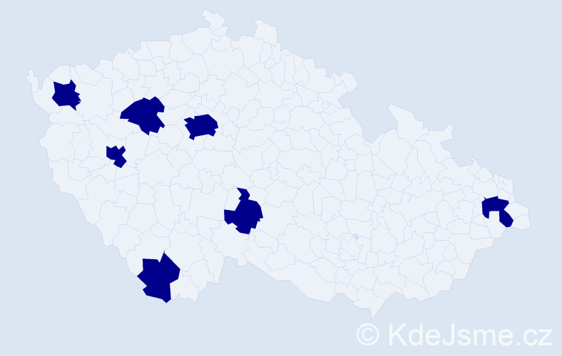 Jméno: 'Dinh Hao', počet výskytů 7 v celé ČR