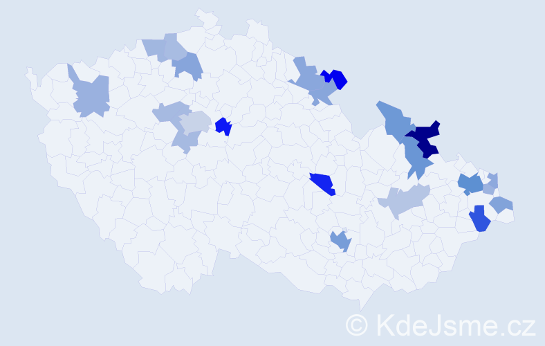 Jméno: 'Georgia', počet výskytů 36 v celé ČR