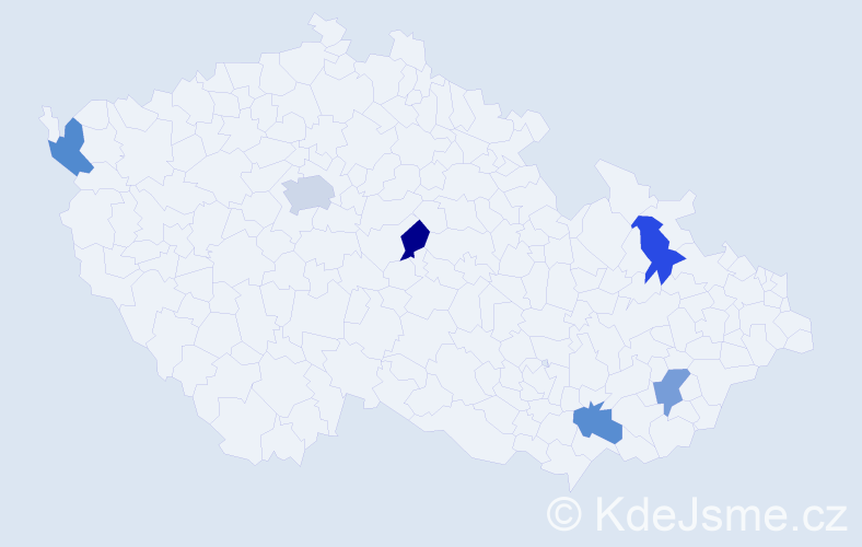 Jméno: 'Jan Mikuláš', počet výskytů 7 v celé ČR