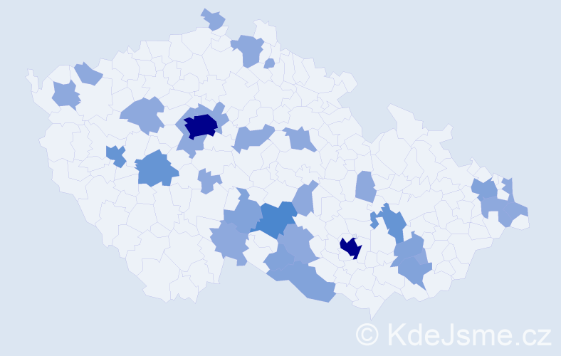 Jméno: 'Lambert', počet výskytů 61 v celé ČR