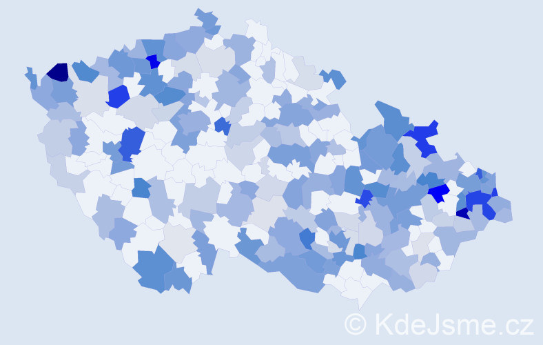 Jméno: 'Albín', počet výskytů 447 v celé ČR
