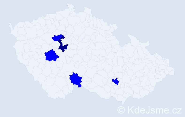Jméno: 'Ibro', počet výskytů 6 v celé ČR