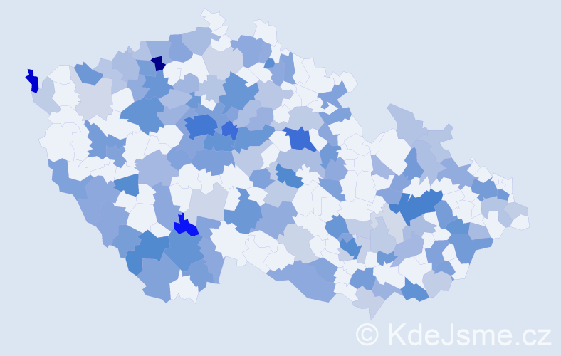 Jméno: 'Adina', počet výskytů 329 v celé ČR