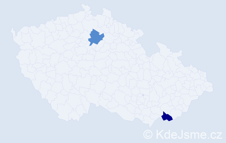 Jméno: 'Dobroslávka', počet výskytů 2 v celé ČR