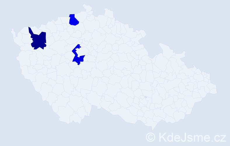 Jméno: 'Elena Magdalena', počet výskytů 3 v celé ČR