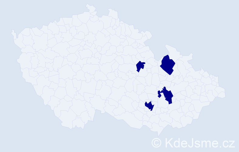 Jméno: 'Tobias Jan', počet výskytů 4 v celé ČR