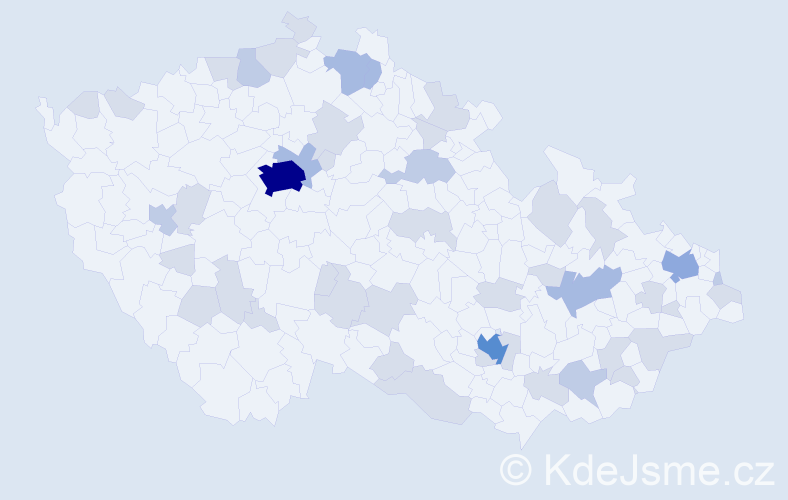 Jméno: 'Timothy', počet výskytů 87 v celé ČR