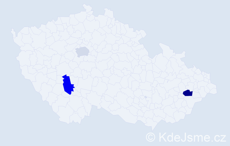 Jméno: 'Emerikh', počet výskytů 3 v celé ČR