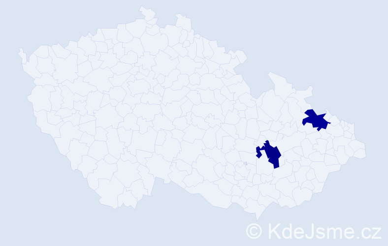 Jméno: 'Sofia Alexandra', počet výskytů 2 v celé ČR