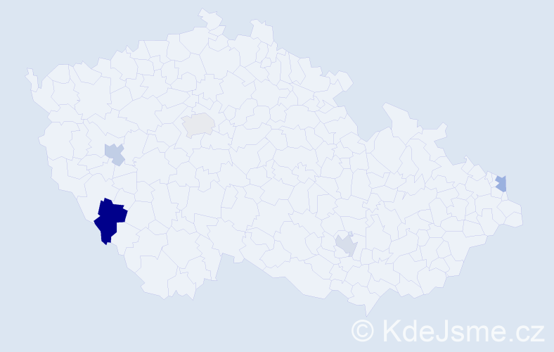 Jméno: 'Victoria Ella', počet výskytů 6 v celé ČR