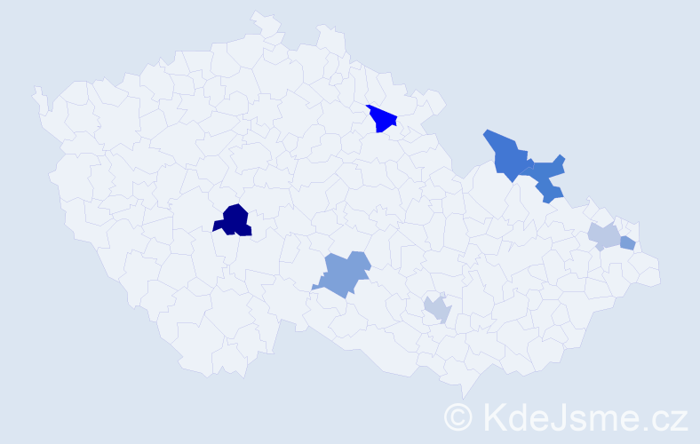 Jméno: 'Pinelopi', počet výskytů 8 v celé ČR