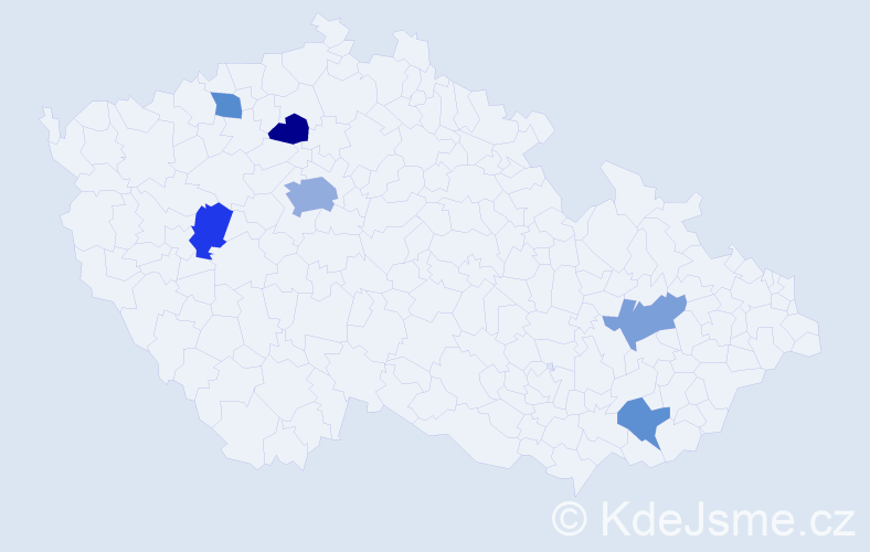 Jméno: 'Toman', počet výskytů 9 v celé ČR