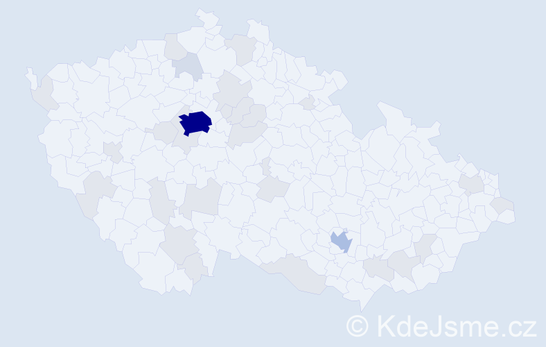 Jméno: 'Katsiaryna', počet výskytů 67 v celé ČR
