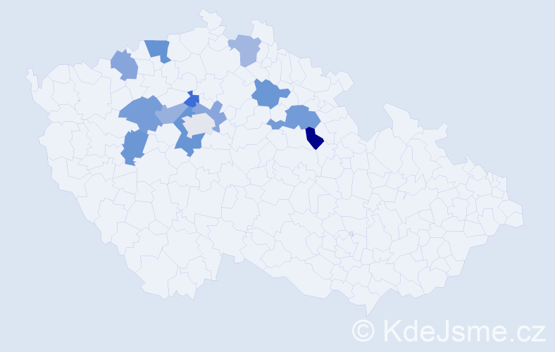 Jméno: 'Ruslana', počet výskytů 16 v celé ČR