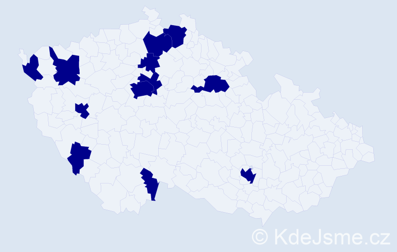 Jméno: 'Quoc', počet výskytů 12 v celé ČR