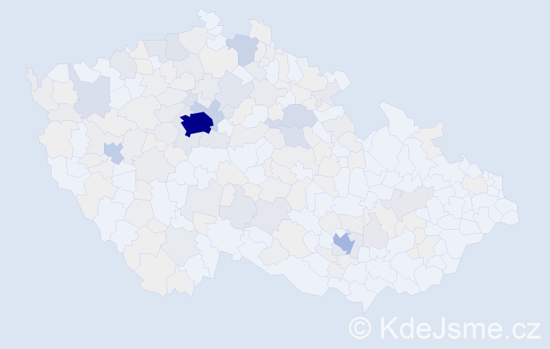 Jméno: 'Ganna', počet výskytů 740 v celé ČR