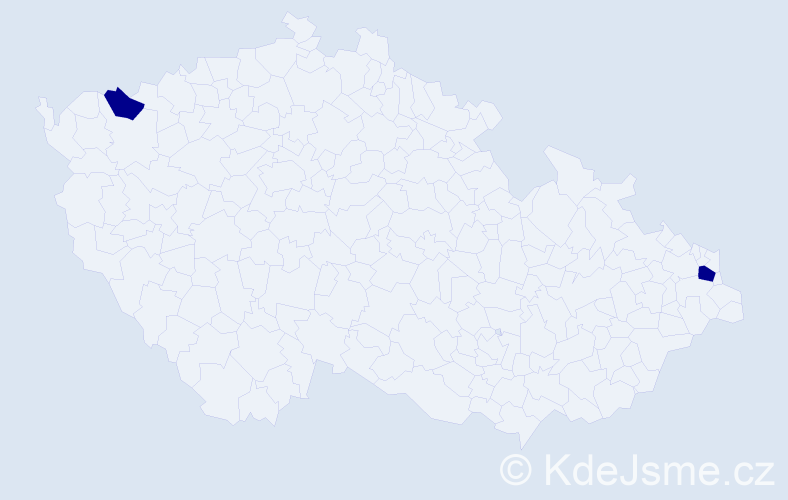 Jméno: 'Daniel Diego', počet výskytů 2 v celé ČR