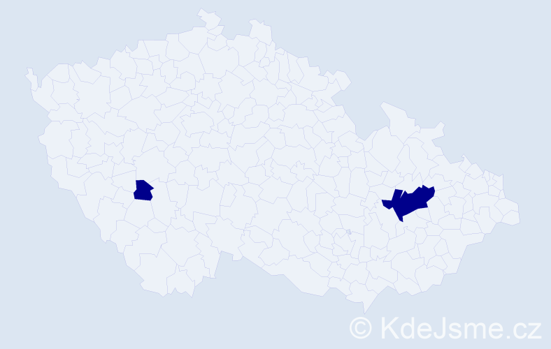 Jméno: 'Zdenka Marie', počet výskytů 2 v celé ČR
