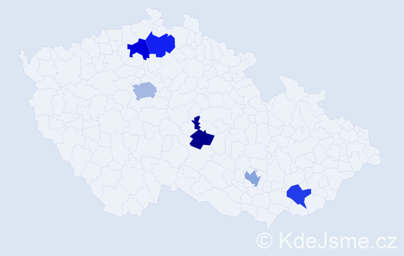 Jméno: 'Battur', počet výskytů 7 v celé ČR