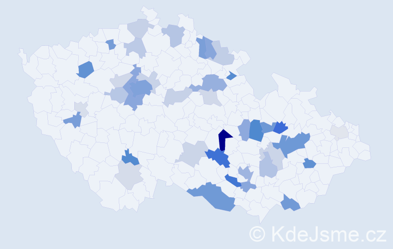 Jméno: 'Jasna', počet výskytů 91 v celé ČR