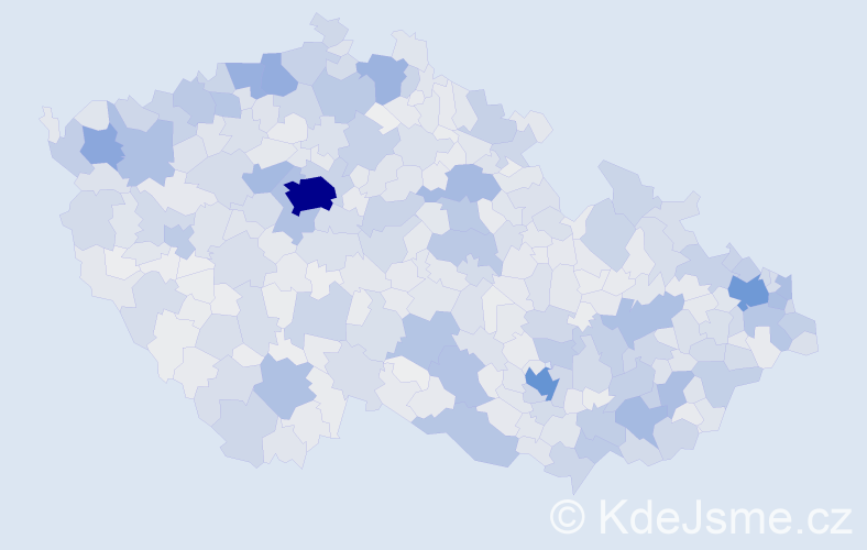 Jméno: 'Erika', počet výskytů 6576 v celé ČR