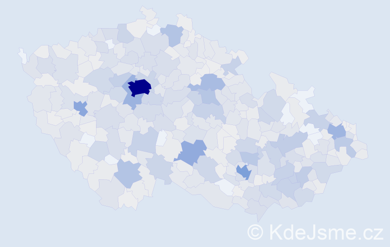 Jméno: 'Justýna', počet výskytů 1238 v celé ČR