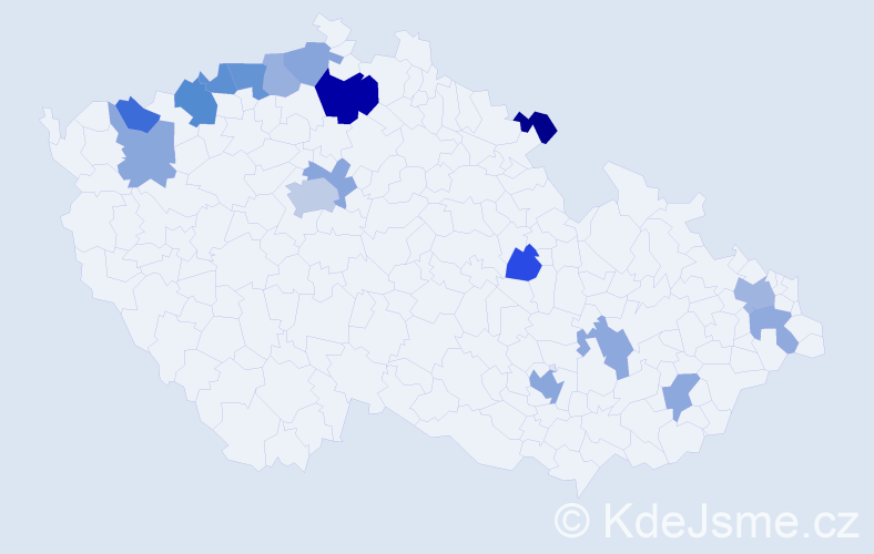 Jméno: 'Roger', počet výskytů 28 v celé ČR