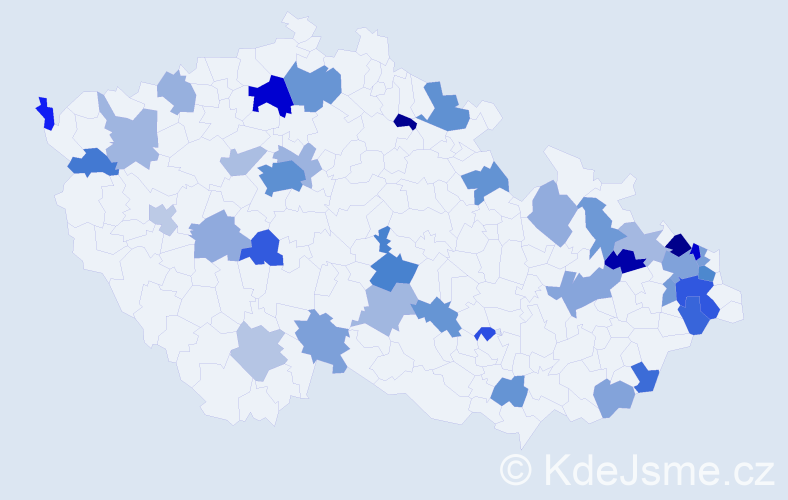 Jméno: 'Kajetán', počet výskytů 75 v celé ČR