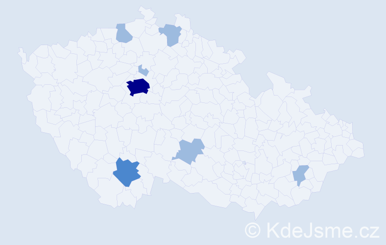 Jméno: 'Nedeljko', počet výskytů 11 v celé ČR