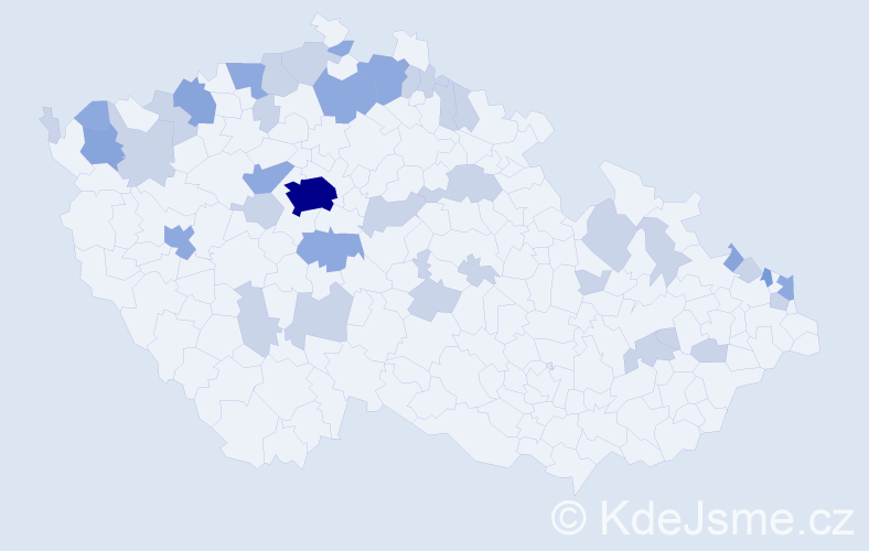 Jméno: 'Beno', počet výskytů 69 v celé ČR