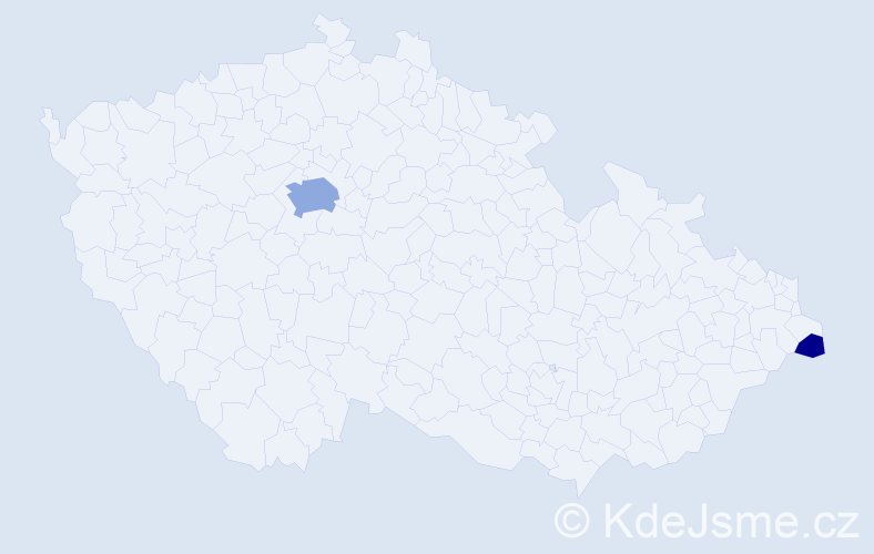 Jméno: 'John Robert', počet výskytů 7 v celé ČR