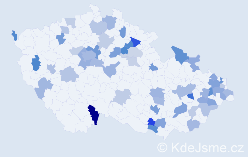 Jméno: 'Adrien', počet výskytů 88 v celé ČR