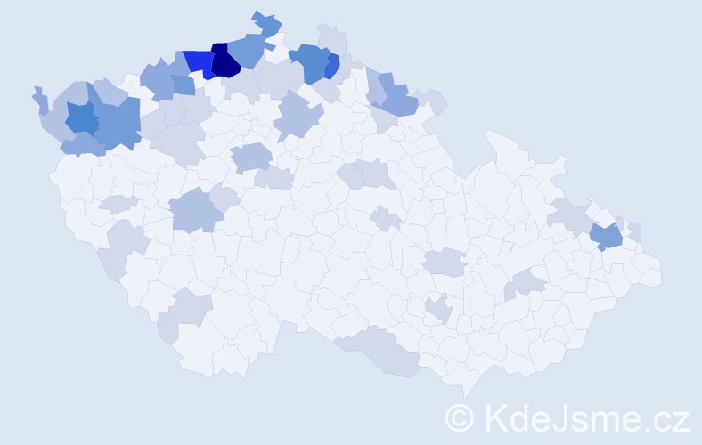 Jméno: 'Christa', počet výskytů 132 v celé ČR