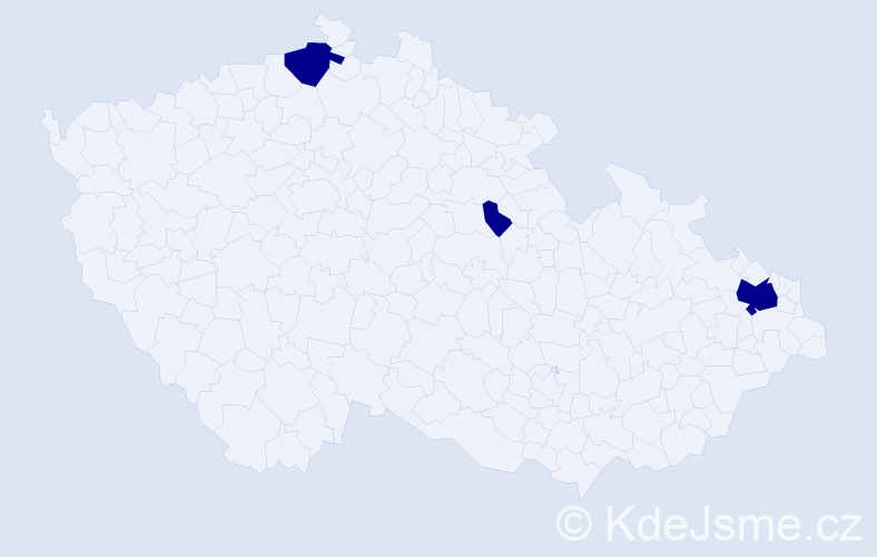 Jméno: 'Nedjalka', počet výskytů 3 v celé ČR
